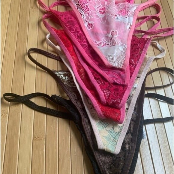 NEW Women’s 7 Pair Lace G-String Thong Set S/M - Picture 3 of 5